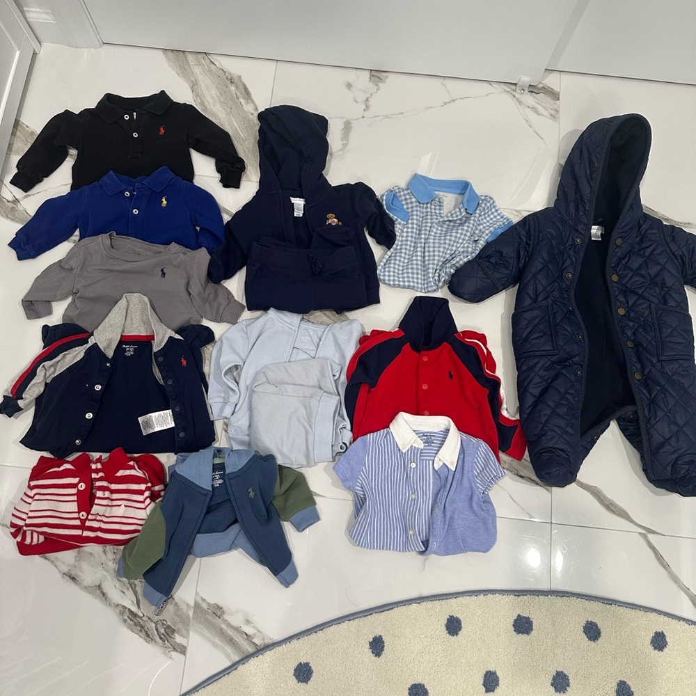 16 pieces of Ralph Lauren boys 3-6 months